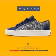 Navy Blue Canvas Shoes Irregular Line Low-Top Shoes Sailing Shoes Men Women Casual Shoes Men's Shoes