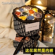 Practical Boyfriend Premium Men Valentine's Day Birthday Gift Bouquet Surprise Premium Free Underwea