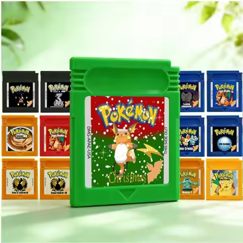 Pokemon Christmas GBC Game Cartridge 16 Bit Video Game Console Card Super Gold 97 GB Dark Energy Eng