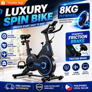 Spin Bike Exercise Bike Indoor Cycling Bike 8KG Flywheel Heart Rate Monitor Home Workout