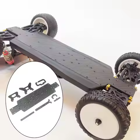 koolsoo 1:10 Front & Rear Shock Tower with Main Chassis for Wltoys 104001 DIY