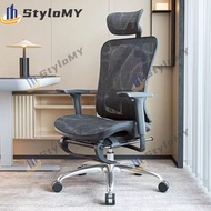 Ergonomic Chair Computer Chair Desk Chair Streamlined Seat Surface chibaogu.sg