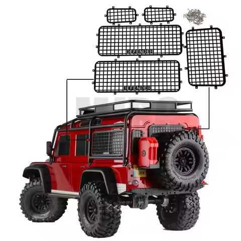 Metal Window Mesh Protective Net For 1/10 Rc Crawler Car Traxxas Trx-4 Defender Trx4