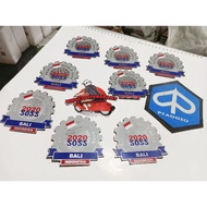 Vespa word word emblem vwd Stainless Steel Size 7.5 Grey