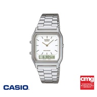 CASIO นาฬิกาข้อมือ CASIO รุ่น AQ-230A-7DHDF วัสดุสเตนเลสสตีล สีเงิน