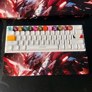 (Tặng kèm keycap) Kê tay bàn phím gỗ dán deacl Gundam Astray red chống mỏi cổ tay