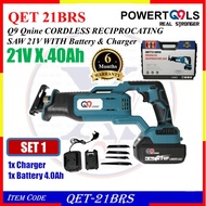 QET-21BRS (QET 21BRS) Q9 Qnine CORDLESS RECIPROCATING SAW 21V WITH 21V X 4.0Ah Battery & Charger