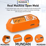 MUNDAN Game Console Protective Cover, White/Orange Multifunctional Tool For Flipper Zero Protective 