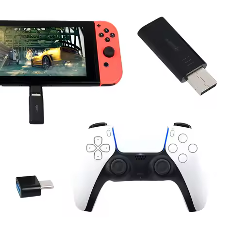 Controller Adapter USB Receiver Bluetooth-Compatible 5.3 Wireless Adapter USB Wireless Controller Ad