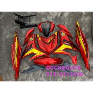 Y15ZR V1/V2 COVER SET CHROME CANDY RED VELOZI