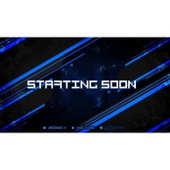 EDGE Twitch Animated Overlay Pack Package  Overlay / Screen Theme / Widget Theme (STREAMLABS OBS / OBS Studio)