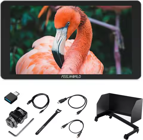 FEELWORLD P6XL 6" Camera Monitor Built-in Battery 1200nits Touch Screen 4K HDMI ¿