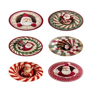 [xdnblun] Christmas Rug Decorative Rug Quilted Christmas Decor Round Carpet Xmas Area Rug Optical Il