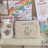 Cute Plush Cartoon Duck 11-Inch Ipadpro Tablet Liner Bag 14-Inch Laptop Protective Case Computer Bag