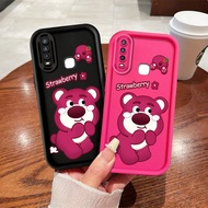 Cute Strawberry Bear Phone Case For VIVO Y17 Y11 Y15 Y12 Y12i Y3S 1901 1902 1904 Y17S Y16 Y15S Y15A 