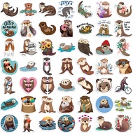 50pcs/pack Lovely Otter Nonsense Stickers Cartoon Cute DIY Decor Guitar Notebook Luggage Sticker