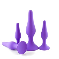 [COD] Silicone Backyard Anal Plug Four-piece Set Beads Hands-Free Cup Adult Sex Wholesale