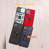 (Moza) Case Robot Oppo A16K/A16E A55 4G A76/A36 RENO 7Z Realme 8i C31 C35 Slide Protect Camera + Rin