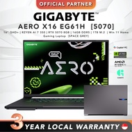 GIGABYTE AERO X16 EG61H |16" QHD+ | RZYEN AI 7 350 | RTX 5070 8GB | 16GB DDR5 | 1TB M.2  | Win 11 Ho