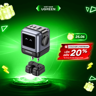 Củ sạc nhanh Robot 65W UGREEN CD244/CD361| Công nghệ GaN II| 3 cổng Sạc Nhanh PD USB| QC 4.0 3.0| Ch