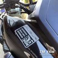 Reflective House FKW AUGUR AUGUR155 YAMAHA Model Warning Sticker Car Transparent Bottom Design Smoot