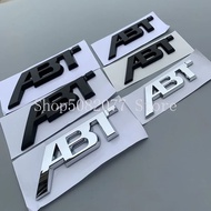 Chrome Black Letters Emblem for ABT Car Styling Fender Side Badge Rear Trunk Boot Logo Sticker
