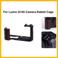 LUMIX G100 G100D Wooden Camera Half Cage ARCA Metal Protective Frame Stabilizer For Vlog Horizontal 