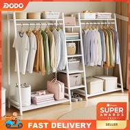👚Almari Rak Baju Cloth Wardrobe Metal Storage Clothes Hanging Rack Home Floor Standing Rak Pengering