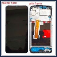 Black 6.3" For Realme 5 Pro RMX1971 LCD Display Touch Screen Digitizer With Frame realme 5pro