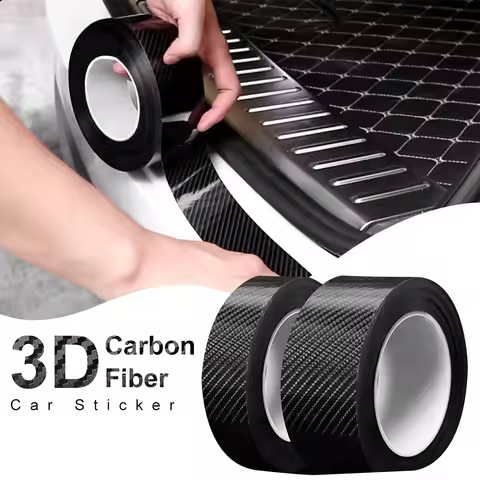 Carbon Fiber Tape Stickers on Car Automotive Cloth Tape Waterproof Decorative Masking Adhesive Adhes