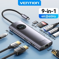 Vention USB C 10 in 1 HUB 4K 60Hz 5Gbps MST Docking Station Type C to HDMI DP USB 3.0 RJ45 100W PD S