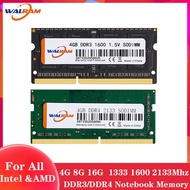WALRAM memoria ram DDR3 DDR4 8GB 4GB 16GB 32GB Laptop Memories 1333 1600 2400 2666 3200MHz In and AMD Notebook Ram 1.5V