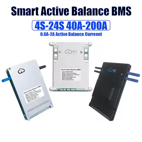 JIKONG BMS Jikong Smart BMS 1A 2A Active Balance 4S 8S 16S 20S 24S 100A 150A 200A 12V 24V for Campin