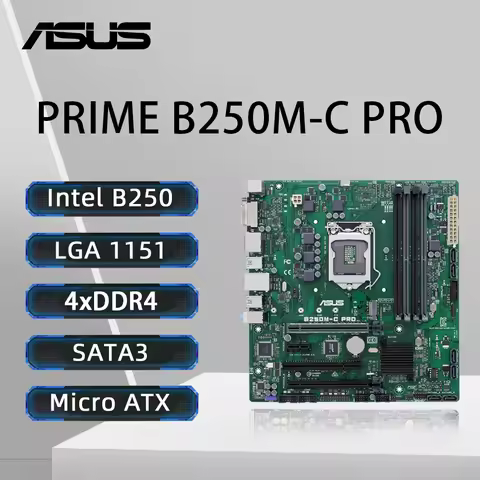 ASUS PRIME B250M-C PRO Motherboard Support i7 7700K 6700K i5-7600K 6500 i3-7350K 6300 CPU LGA1151 DD