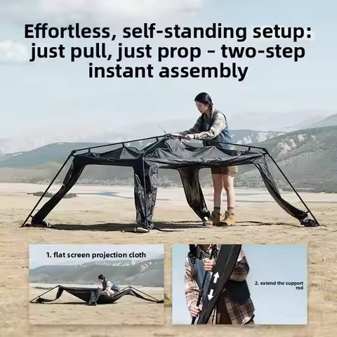 BLACKDOG Outdoor Quadrangle Sun Shelter Quick Open Large Waterproof Tent Camping Lazy Space Tent 150