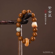 Wenpan Gift Lucky Rat Play Ornament Buddhist Beads Bracelet for Women and Men Bodhi Bracelet Light B