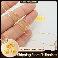 Limited Today 100% Original 18K Saudi Gold Pawnable Legit Necklace for Women Buy 1 Take 1 Snake Chain Necklace Fashion Gift for Men Couple Necklace Aesthetic Korean Style Tala Jewelry Unisex