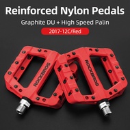 ROCKBROS Bike Bicycle Pedals Cycling MTB Ultralight Seal Bearings Nylon Molybdenum Pedals Durable Widen Area Bike Bicycle Part