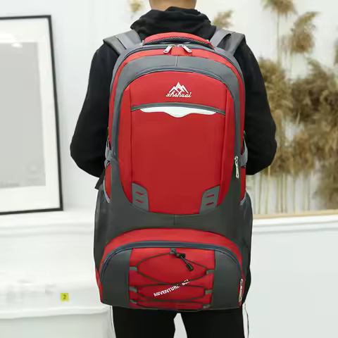 40/60/85L Mountaineering Outdoor Camping Backpack, Large Capacity Nylon Hiking Backpack, Travel Lugg