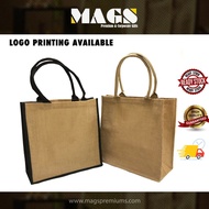 Special price NOW  Jute Canvas Bag Jute Bag With Name Personalized Ready Stock [Limited Stock](READY