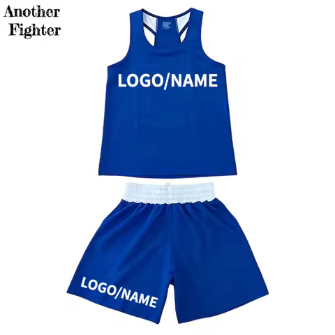 Boxing Shorts and Shirt Customized Logo Muay Thai Shorts Men Women Kids Kickboxing Sanda Wushu Wrest