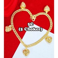 Wing Sing Bracelet Hand Chain Centipede Hanging Love Gold 916/916 Gold Hanging Love Choker Net Centipede Bracelet