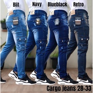 Slimfit Long Cargo Jeans PDL Cargo Pants Men's Cargo Jeans Cargo Pants Jeans Model Men's Pants Cargo