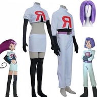 Anime Cosplay Costume for Adult Team Rocket Jessie Musashi James Kojirou Halloween Cosplay Costume F