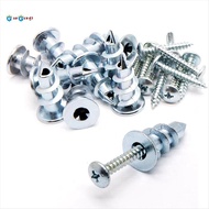 30 PCS Zinc Self-Drilling Drywall/Hollow-Wall Anchor Kit with Screws Silver Metal Drywall Screws