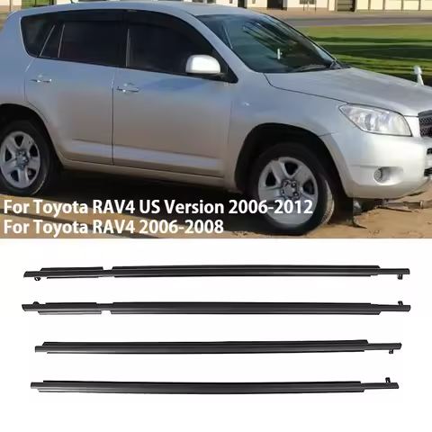 Car Window Weatherstrip Rubber Sealing Strip Moilding Trim for Toyota RAV4 Long Version 06-08 for To