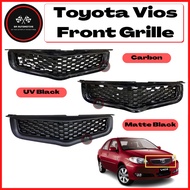 Toyota Vios NCP42 2006 2007 Facelift Front Bumper Grill Grille ABS ( UV Black Carbon Matte Black)