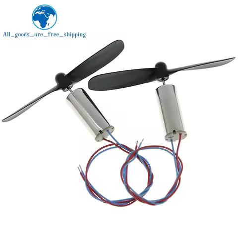 1set=2pcs DC3.7-4.2V 716 7*16MM Micro DIY Helicopter Coreless DC Motor With Propeller Great Torque H