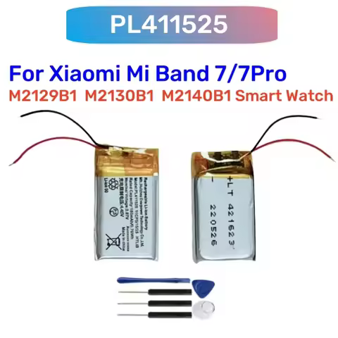 High Quality 3.87V 180mah PL411525 Replacement Battery For Xiaomi Mi Band 7 / 7 Po NFC M2129B1 M2130