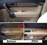 สำหรับ Honda CRV 2007 2008 2009 2010 2011ไมโครไฟเบอร์หนังแผงประตู Armrest ป้องกันพร้อม Mount Fittings ภายในรถ